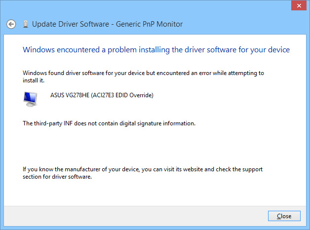 digitally signed driver is required win 10